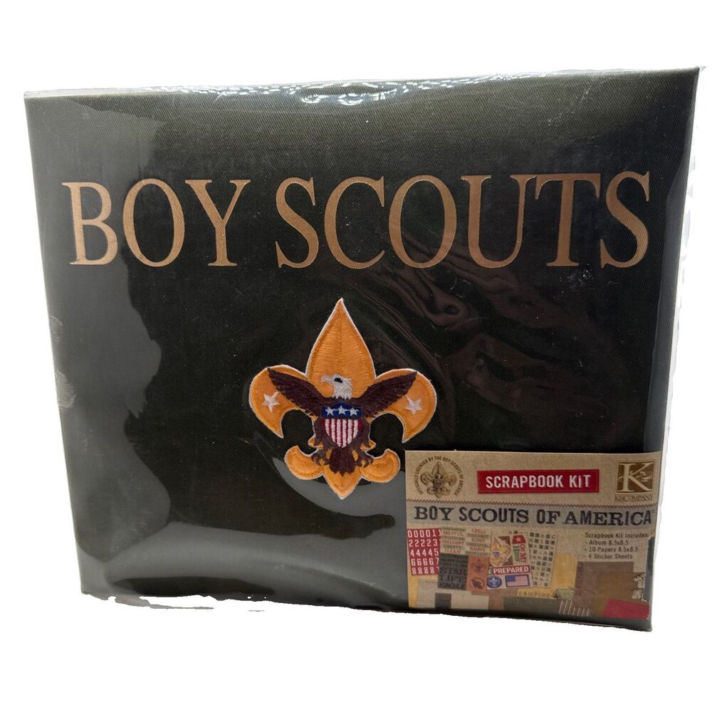 K & Company Boy Scouts of America Scrapbook Kit 8.5 x 8.5 Album Stickers Paper